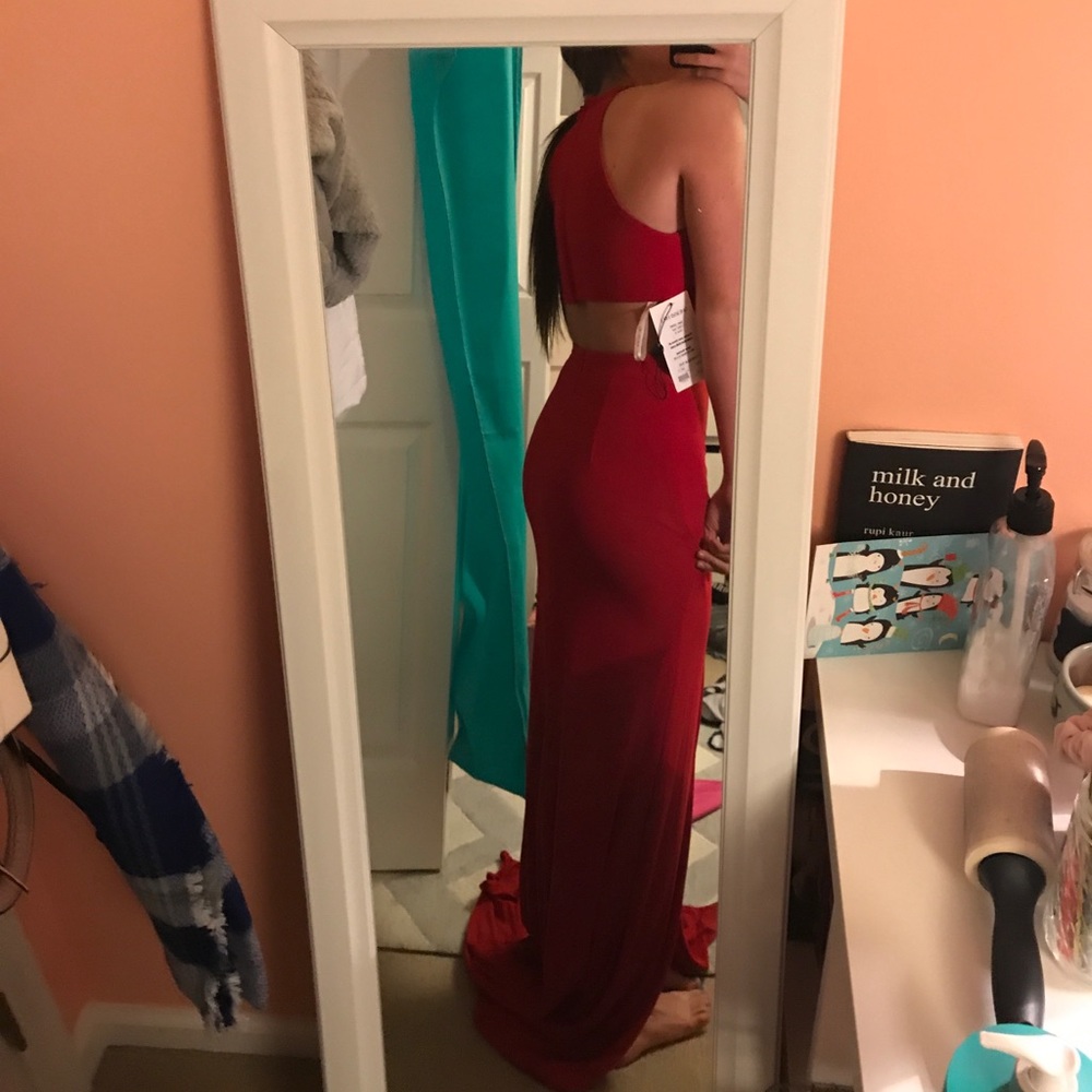 Never worn red prom dress from formals xo.